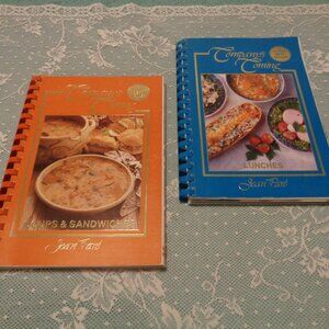 2 COOKBOOKS COMPANYS COMING SOUPS & SANDWICHES ALSO LUNCHES LOT